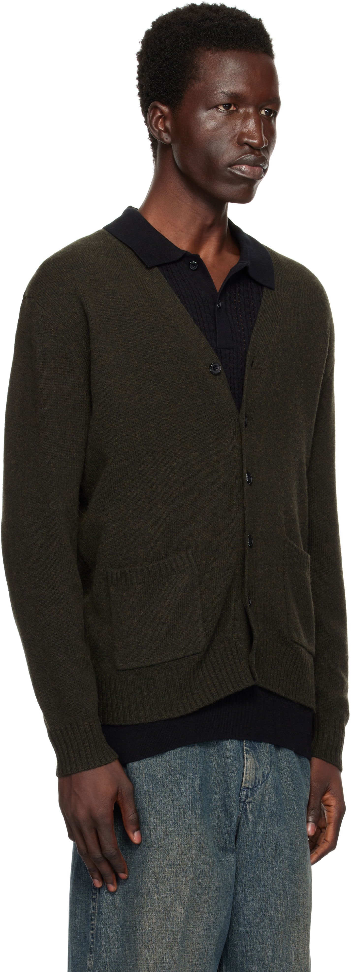 Sveter BEAMS BEAMS PLUS 7G Cardigan Zelené | 38150094103, 1