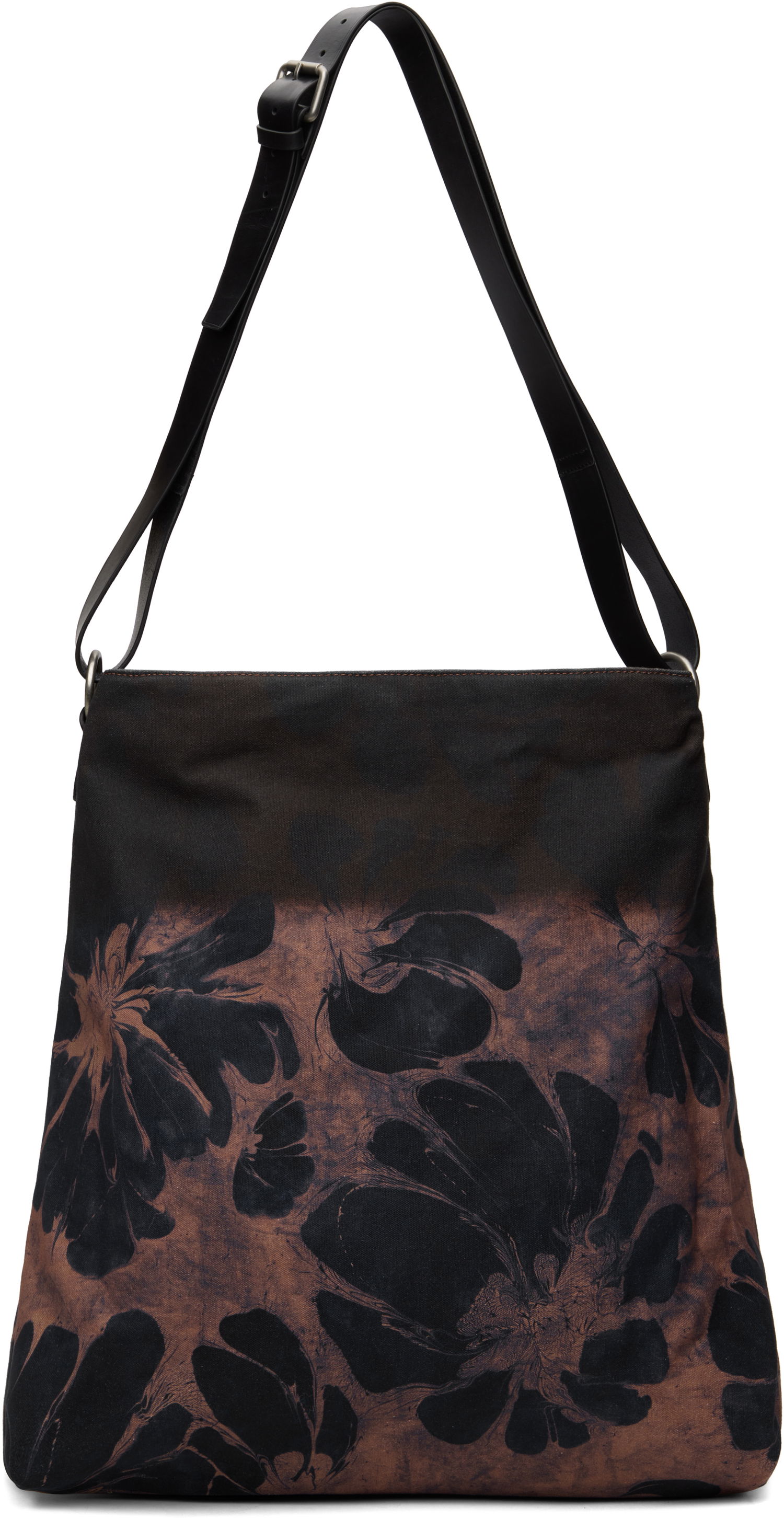 Taška cez rameno Dries Van Noten Dries Van Noten Floral-Print Canvas Shoulder Bag Hnedá | 251-021508-798, 0