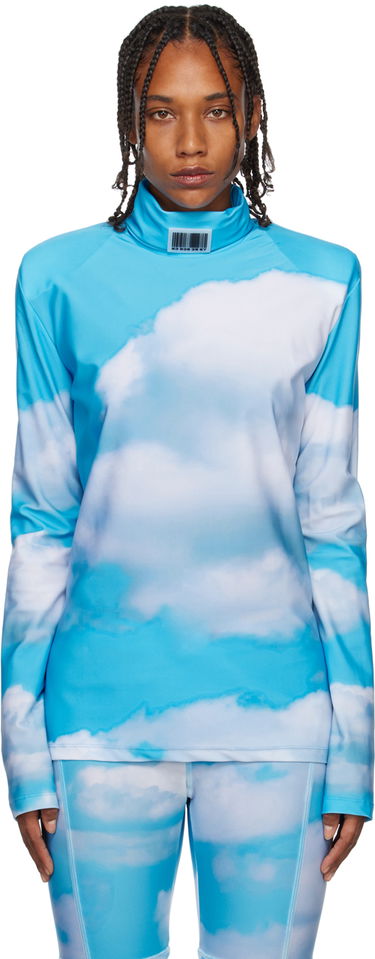 Sveter VETEMENTS VTMNTS Turtleneck Clouds Print Modrá | VL14TO300S, 0