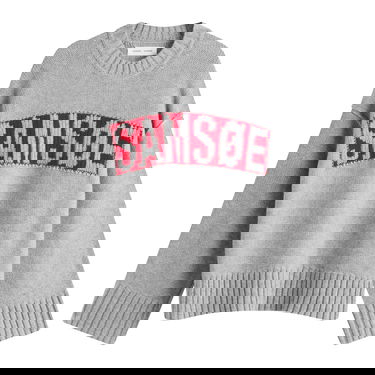 Sveter Samsoe Samsoe Samsøe Samsøe Sakeiku Logo Knit Jumper Šedá | F25300175-CLR000337, 1