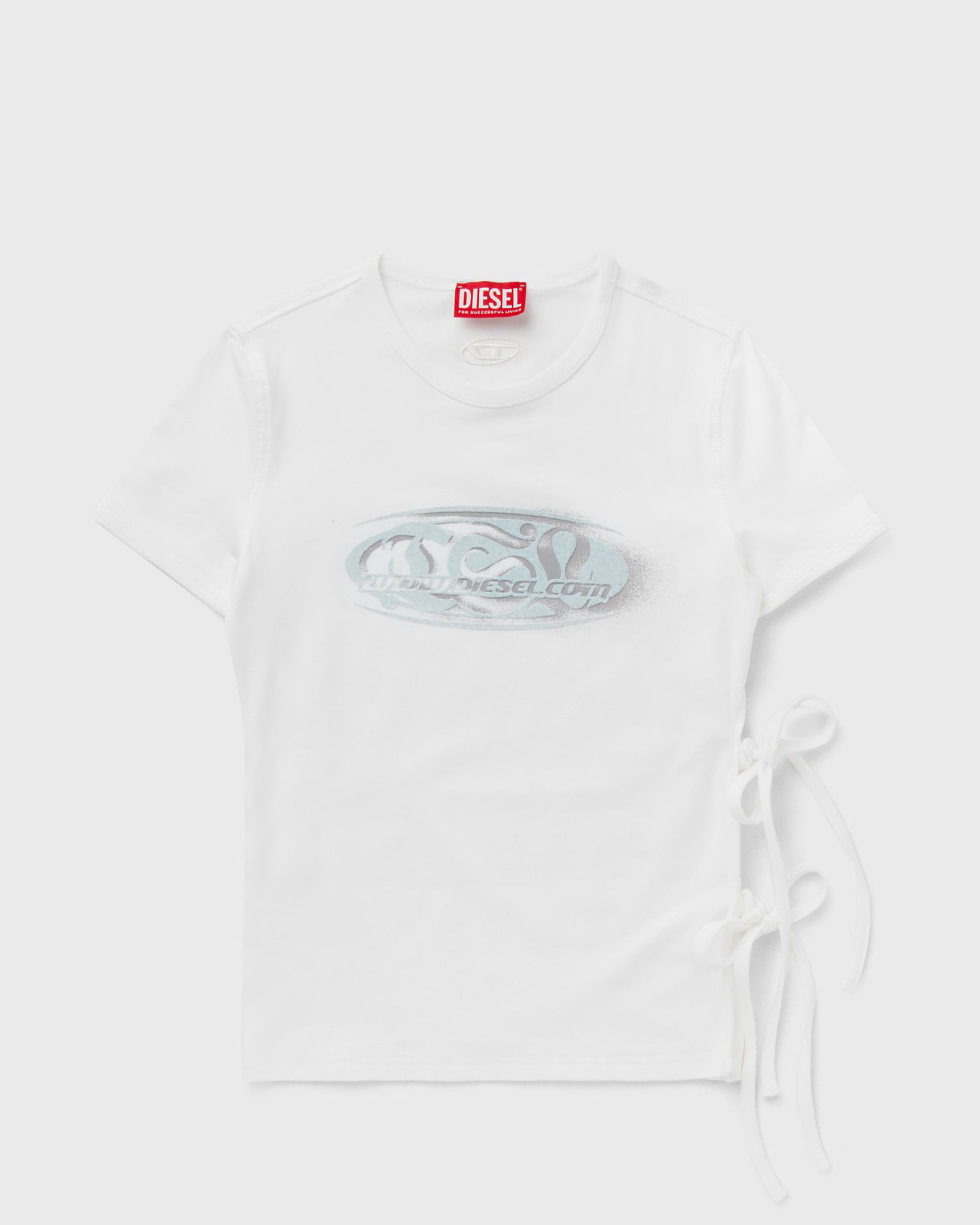 Tričko Diesel Women's T-Shirt with Side Ties Biela | A19368-0HQAH-100, 0