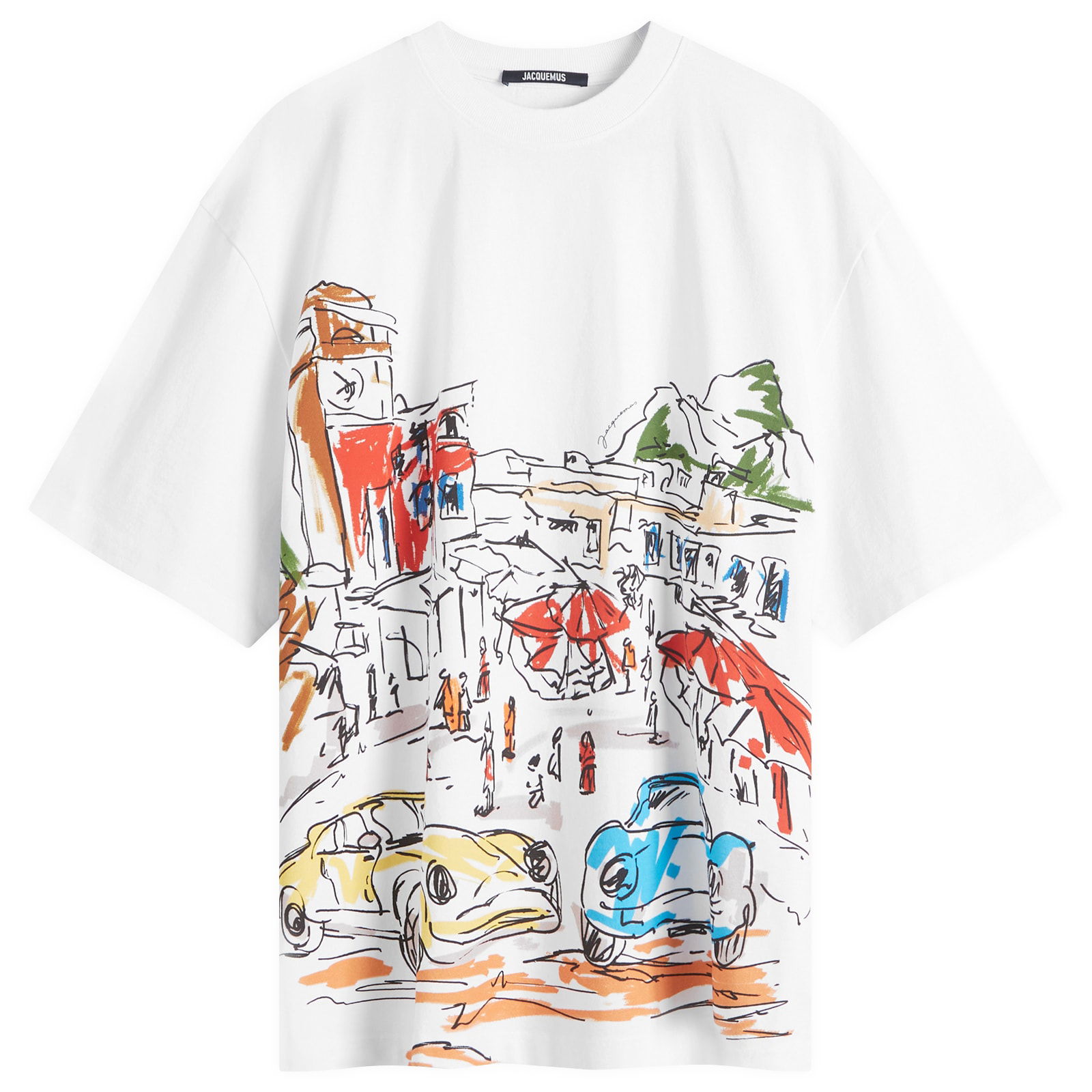 Men's Largo Printed T-Shirt in White, Size Small | END. Clothing