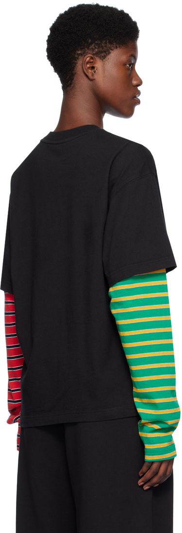 Tričko We11done We11done Layered Graphic Long Sleeve T-Shirt Čierna | WD-TT0-24-877-U-MX, 2