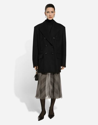 Bunda Dolce & Gabbana Dolce & Gabbana Oversize Double-breasted Wool Baize Jacket Čierna | F293VTHUMN1N0000, 1