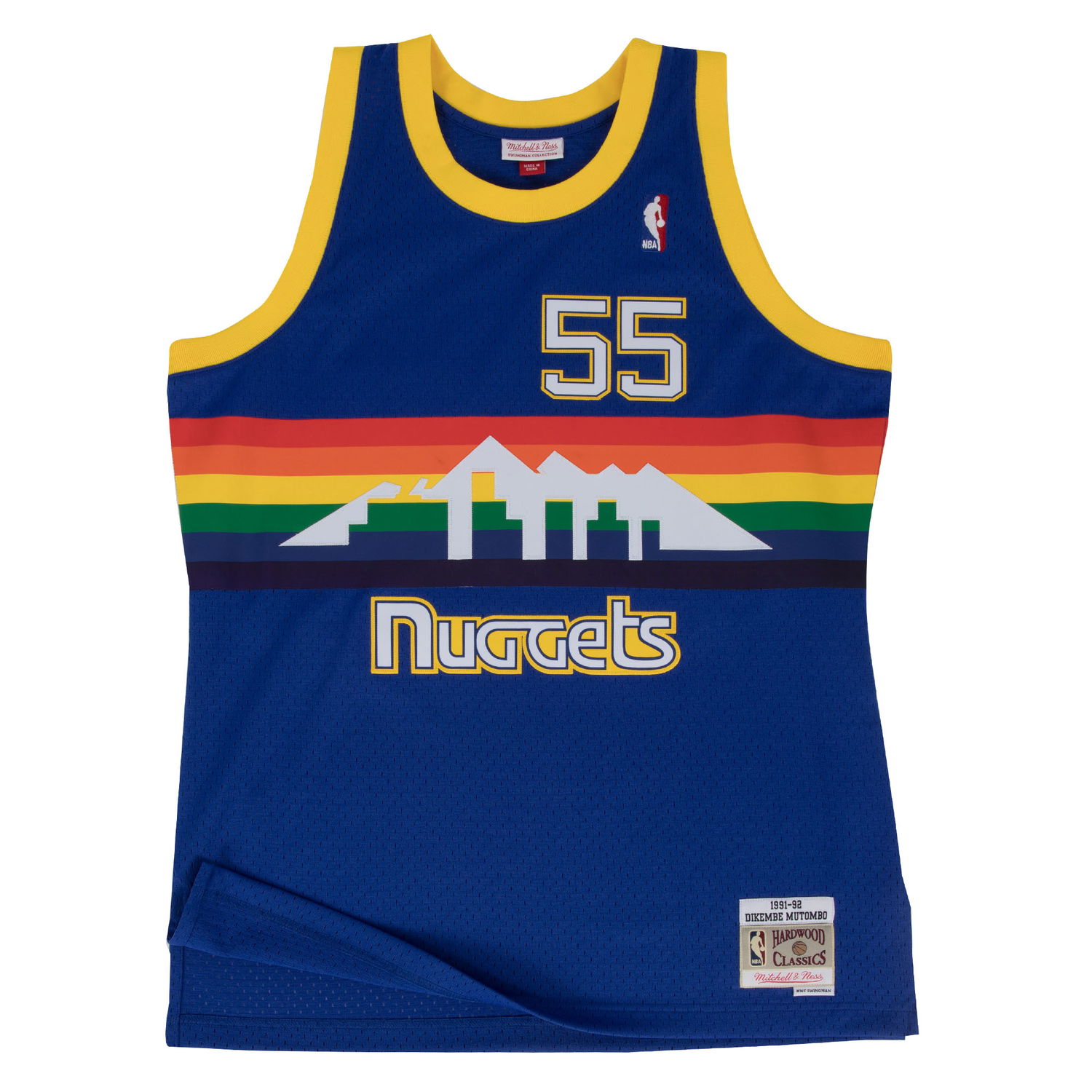 Dres Mitchell & Ness NBA Swingman Jersey Denver Nuggets Dikembe Mutombo Navy | SMJYGS18159-DNUROYA91DMO, 0