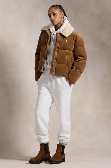 Prešívaná bunda Polo by Ralph Lauren Corduroy Puffer Jacket Hnedá | 211947668, 2