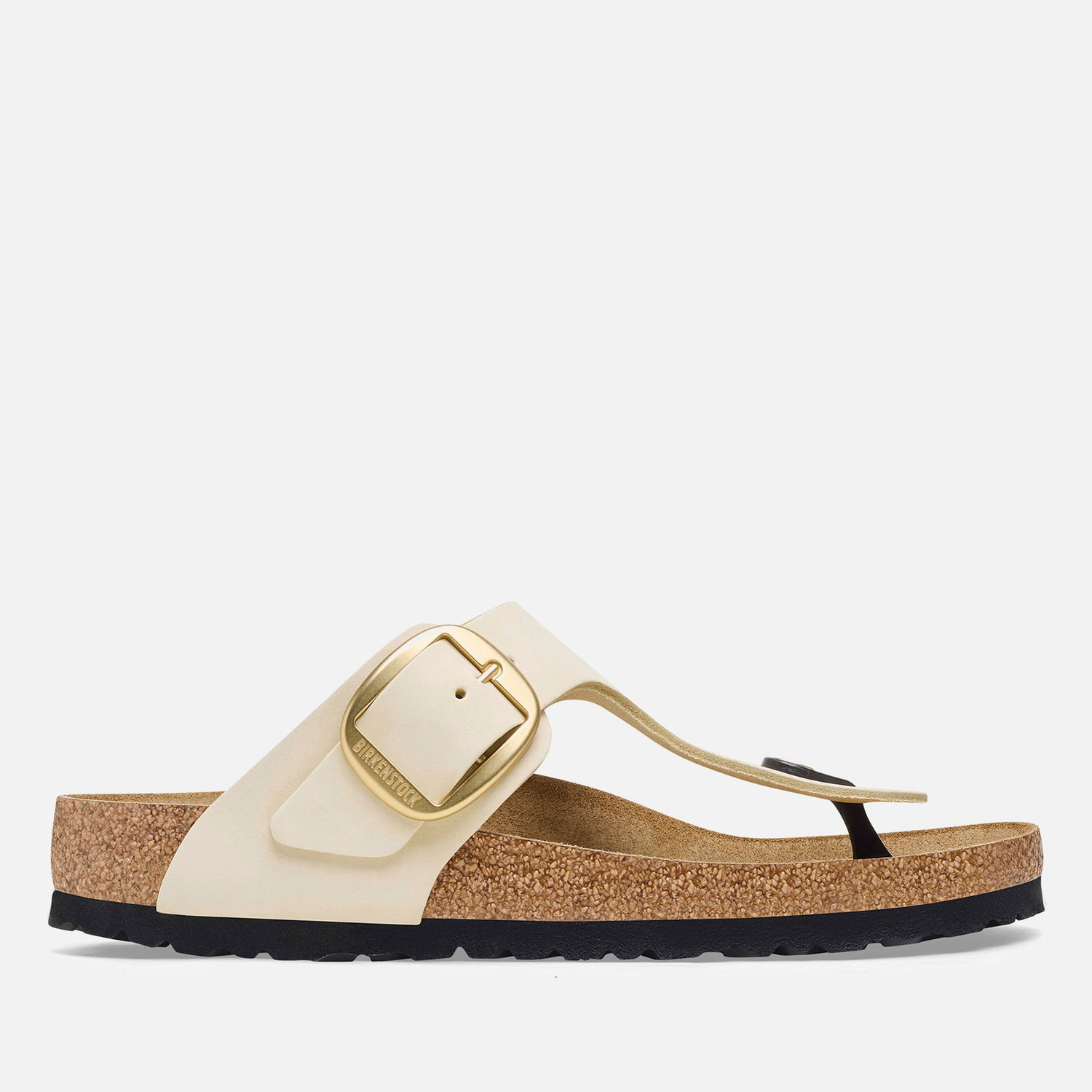 Tenisky a topánky Birkenstock Women's Gizeh Big Buckle Slim Fit Nubuck Toe Post Sandals - Ecru - UK 3.5 Béžová | 1026605, 0