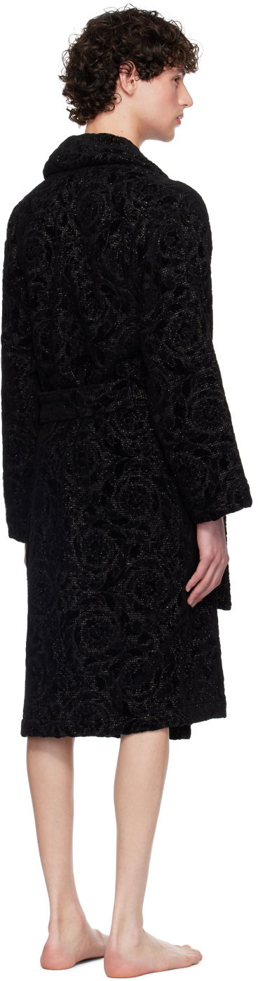 Pyžamo Versace Barocco Robe Čierna | ZACJ00010_1A08851, 2