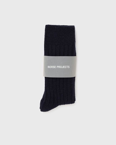 Ponožky NORSE PROJECTS Bjarki Cashmere Blend Rib Socks Navy | N82-0070-DARK_NAVY, 1