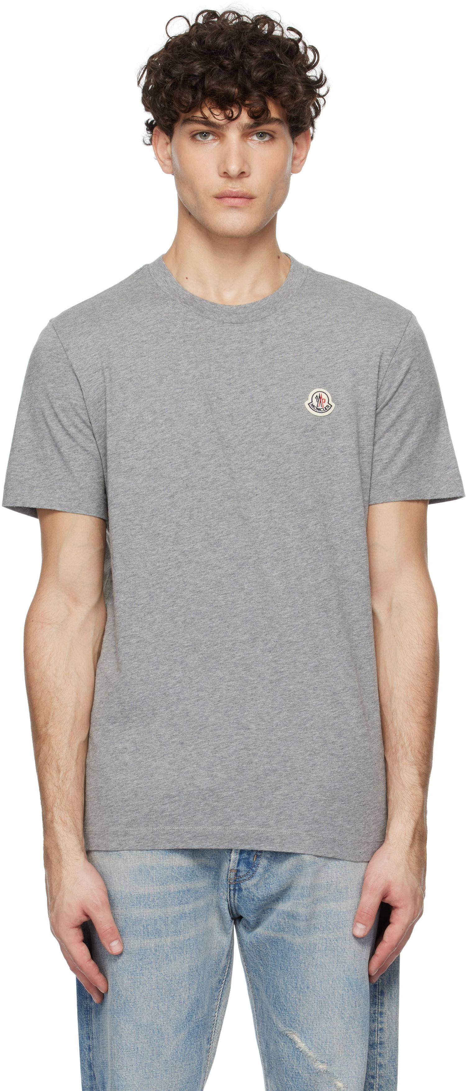 Tričko Moncler Three-Pack Logo Patch T-Shirt Šedá | K10918C00026829H8, 0