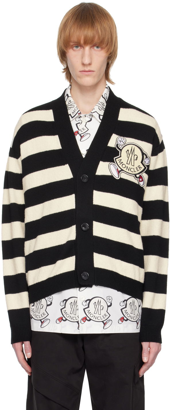 Sveter Moncler Striped Čierna | I10919B00010M2672, 0