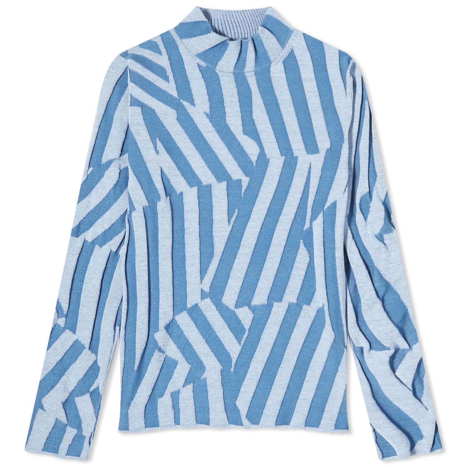 Sveter KENZO Dazzle Stripe Knitted Jumper Cyan Modrá | FD62PU4113CL-69, 0