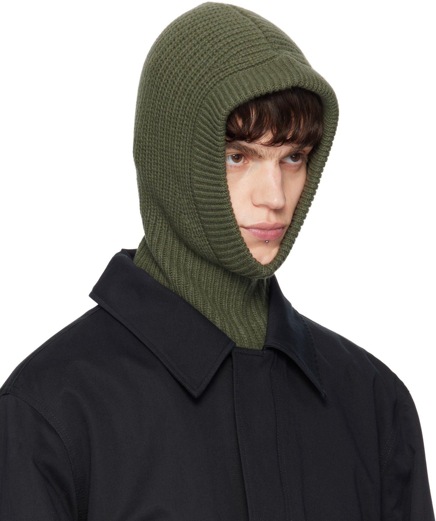 Kulicha LEMAIRE Lemaire Lambswool Hooded Balaclava Zelené | AC1147 LK1026, 1
