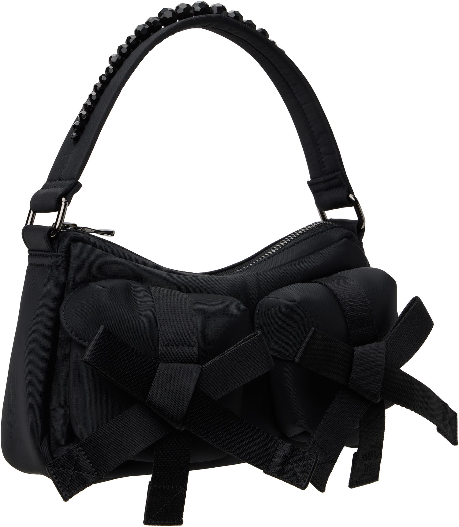 Kabelka Simone Rocha Simone Rocha Beaded Utility Bow Pochette Bag Čierna | BAG176B 0761, 1