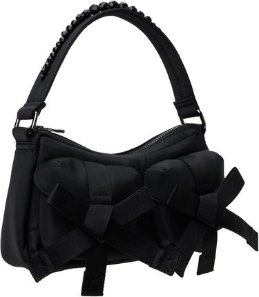 Kabelka Simone Rocha Simone Rocha Beaded Utility Bow Pochette Bag Čierna | BAG176B 0761, 1