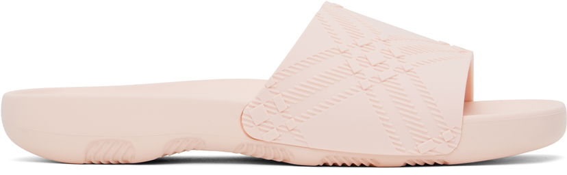 Oblečenie Burberry Burberry Embossed Check Dive Slides Ružová | 8102135
