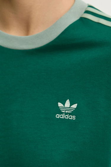Košeľa adidas Originals 3 Stripe Regular Fit Long Sleeve T-Shirt Zelené | JC5775, 4