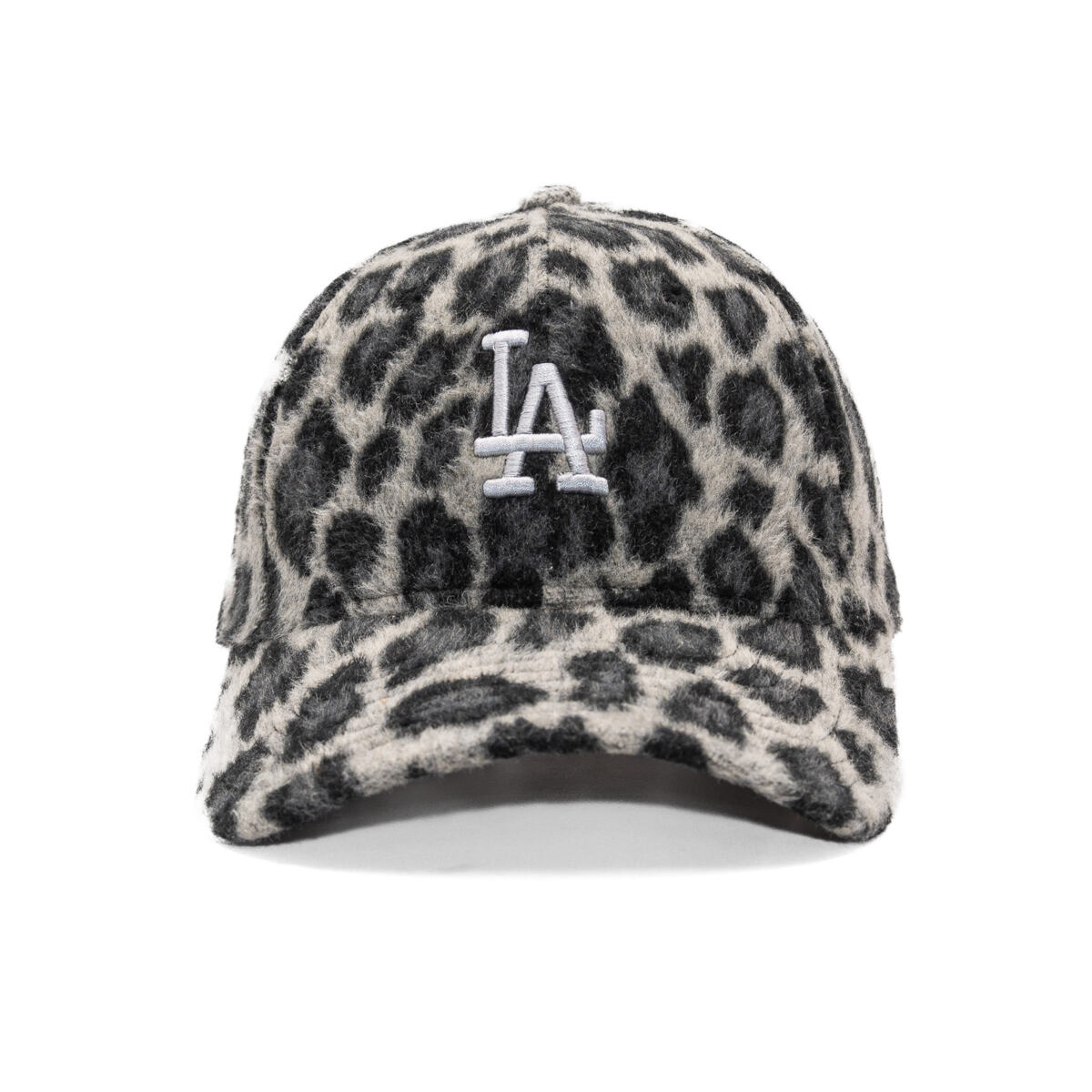 Šiltovka New Era Cosy Animal Snow Leopard Fleece 9FORTY LA Dodgers Adjustable Hat Šedá | 60691313, 1