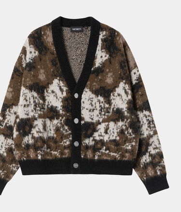 Sveter Carhartt WIP Merlin Cardigan Wild Dog Jacquard Hnedá | I035417_5, 0