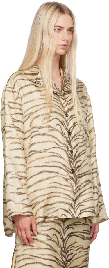 Košeľa Stella McCartney Tiger Print Shirt Béžová | 6201213ES210, 1