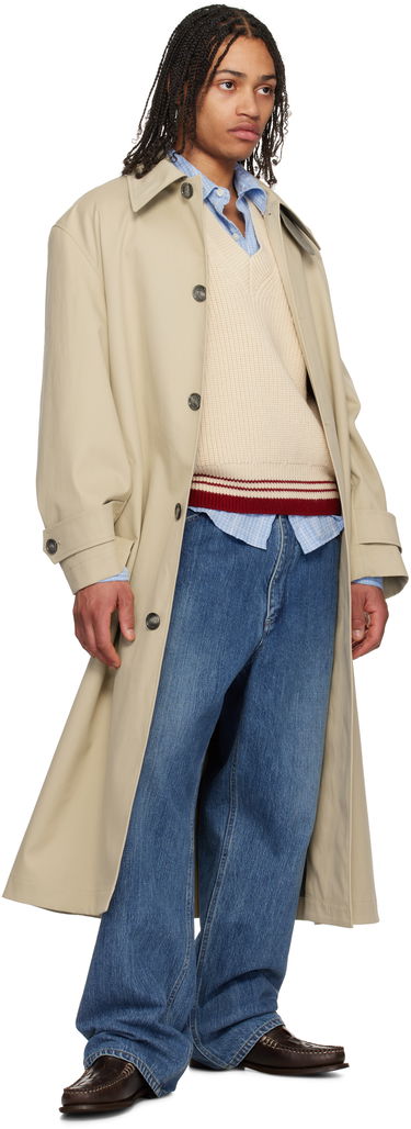 Trenčkot AMI AMI Paris Cotton Belted Mac Coat Béžová | HJK520.CO0081, 3