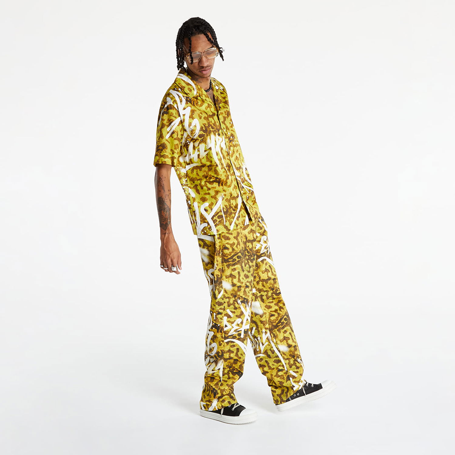 Košeľa DAILY PAPER Lovan Shirt Yellow Graffiti Frog Rôznofarebný | 2121048, 1