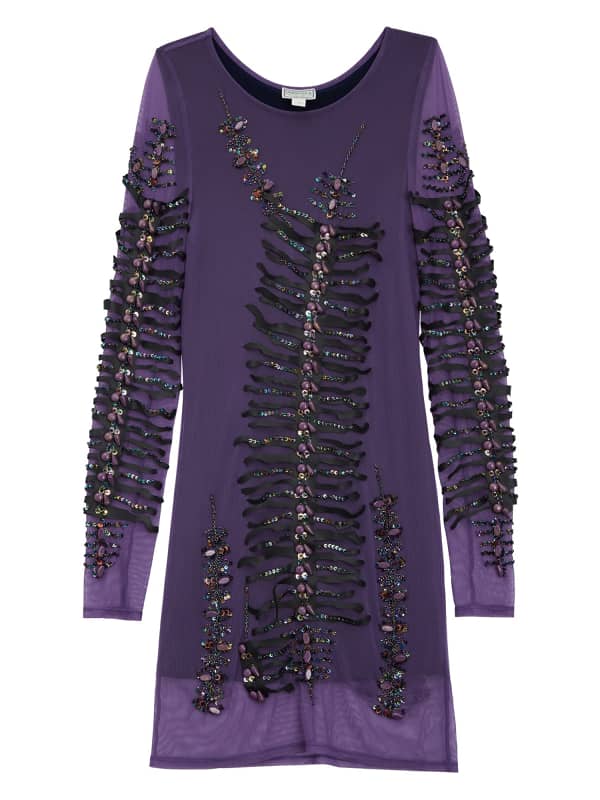 Šaty GUESS Mesh Dress Fialová | W2BK00KBB60, 0