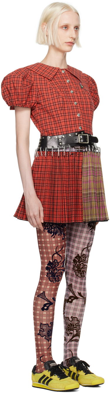 Sukňa Chopova Lowena Judith Carabiner Plaid Minidress Červená | 1247, 1