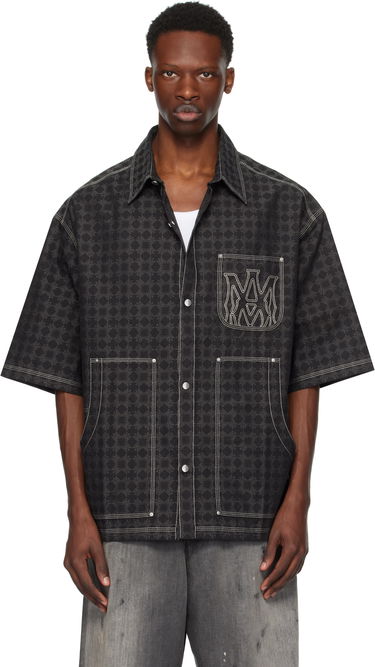 Košeľa AMIRI AMIRI 'MA' Quad Work Shirt Čierna | AMSTCA1141, 0