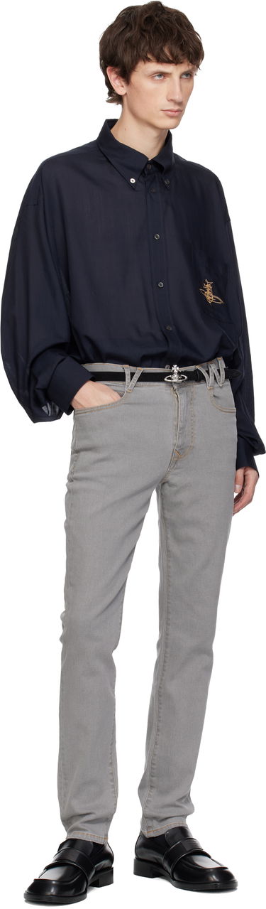 Opasok Vivienne Westwood Vivienne Westwood Small Orb Buckle Belt Čierna | 82010079W-L007E-, 1