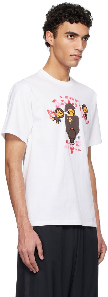 Tričko BAPE A Bathing Ape ABC Camo College Milo T-Shirt Biela | 002TEK801004M, 1