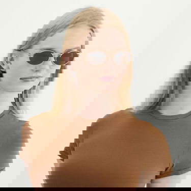 Slnečné okuliare Miu Miu Elongated Oval Sunglasses with Cutout Temples Metalická | 0MU-52YS-54-7OE01T, 6