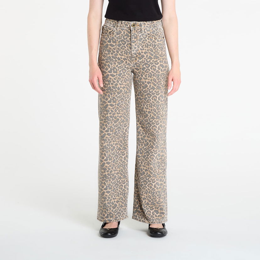 Nohavice GUESS Pants Wide Leg Brown Béžová | W5YA1AWHFP2-P7XQ