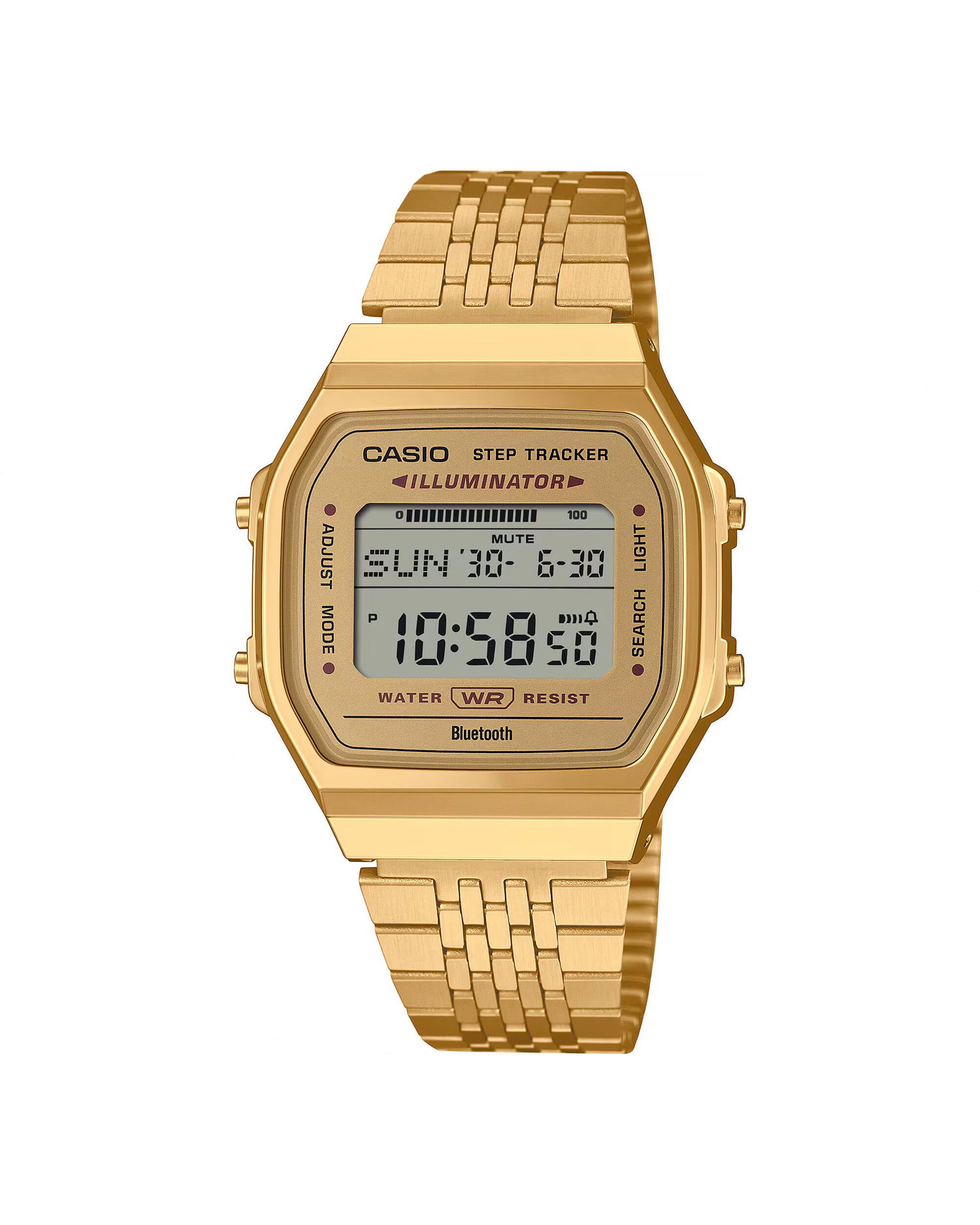 Hodinky CASIO Digital Watch with Step Tracker and Bluetooth Metalická | ABL-100WEG-9AEF, 0