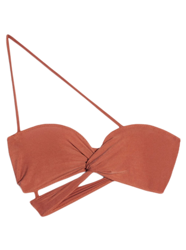 Podprsenka Jacquemus Le Bandeau Espelho Asymmetric Twisted Červená | 231JS055-2307-470