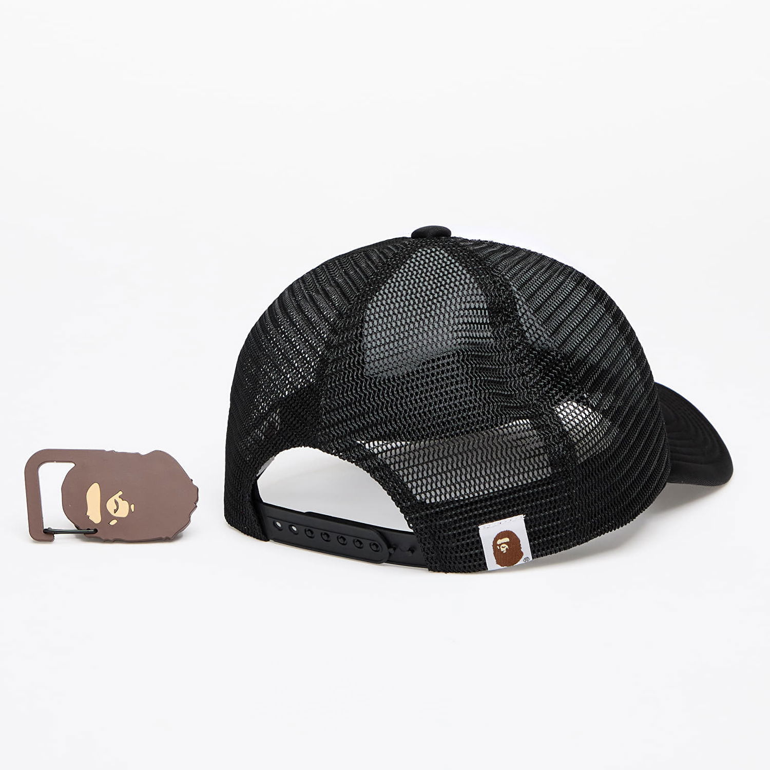 Šiltovka BAPE A BATHING APE College Mesh Cap Black Biela | 001CPK301004M BLK, 1