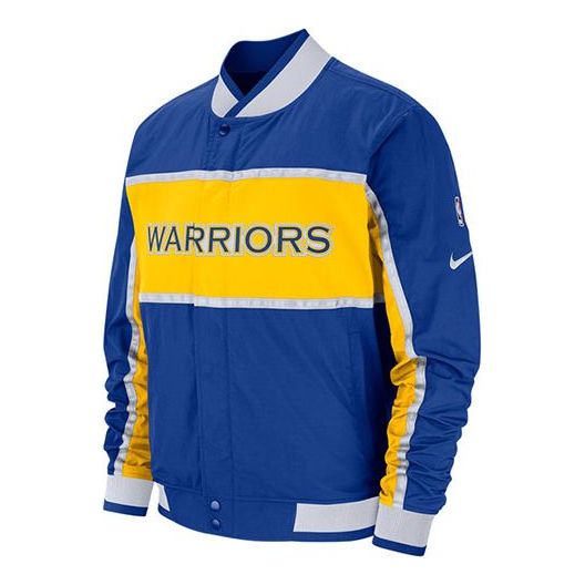 Bomber bunda Nike Golden State Warriors NBA Colorblock Jacket Modrá | AJ9152-495