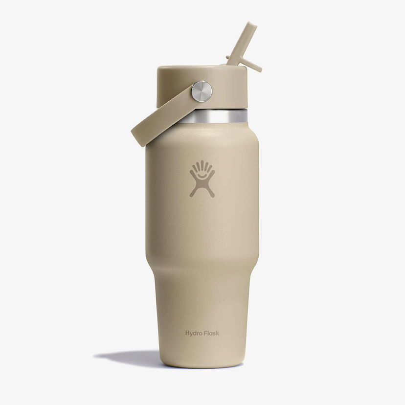 Fľaše Hydro Flask 709ml Wide Flex Straw Travel Bottle Béžová | WT24CFS114