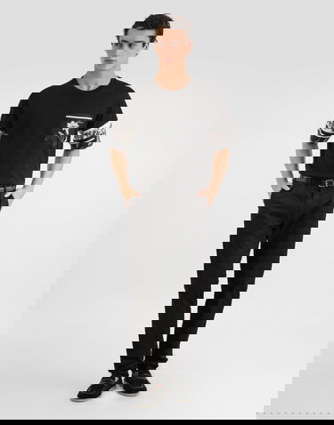 Tričko Dolce & Gabbana Cotton And Silk T-shirt With Floral Print Čierna | G8SB2TG7PZJN0000, 1