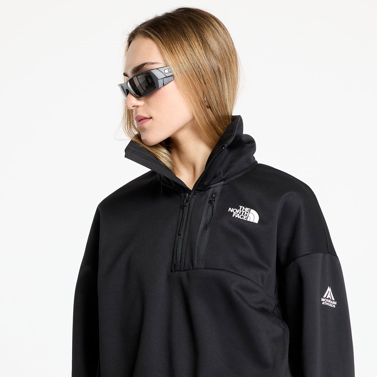 Sveter The North Face Fleece Interest 1/4 Zip Sweatshirt Čierna | NF0A8BFPJK31, 1