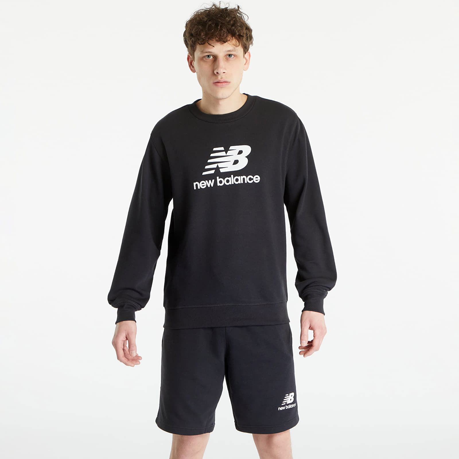 Essentials Stacked Logo French Terry Crewneck