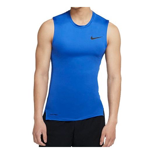 Tielko Nike Pro Logo Training Tight Vest Modrá | BV5601-480