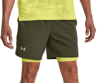 Šortky Under Armour Launch 7'' 2v1 Zelené | 1361497-390, 0