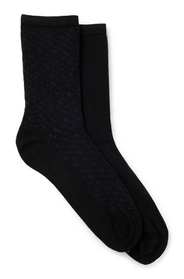 Ponožky BOSS Two-Pack of Stretch Cotton Socks Čierna | 50515062, 0