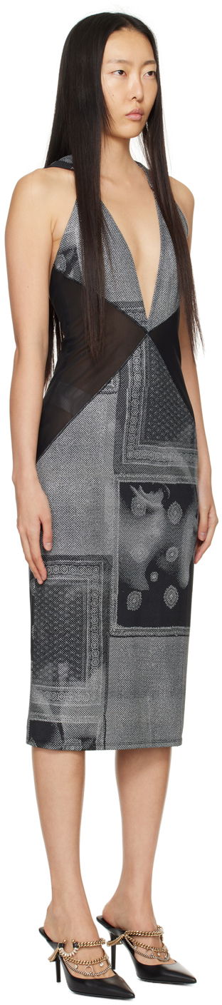 Šaty Miaou Miaou Joan Print Midi Dress Šedá | 5042VISSCI, 1
