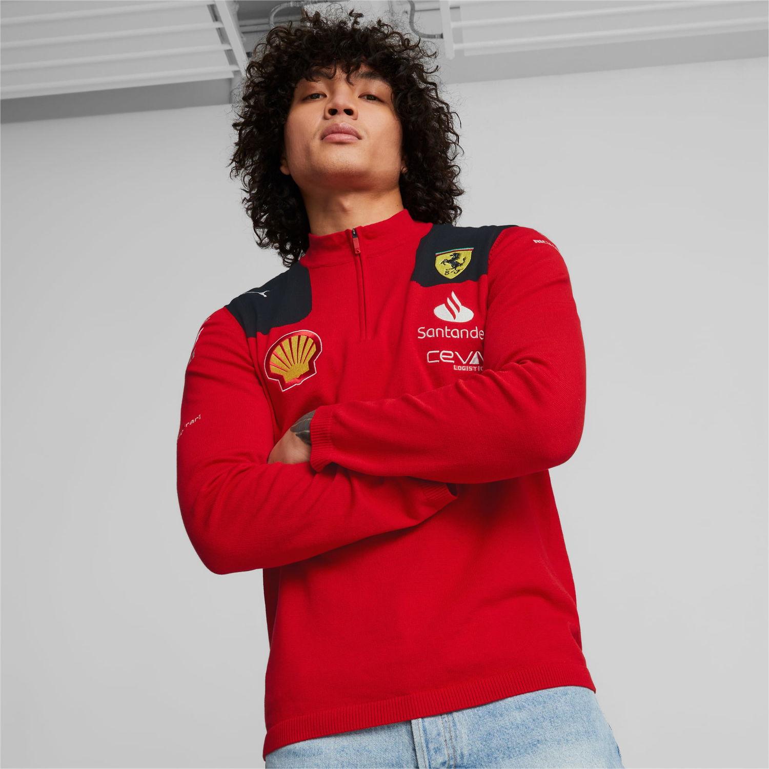 Mikina Puma Scuderia Ferrari 2023 Team Replica Sweatshirt Červená | 763414_01, 0