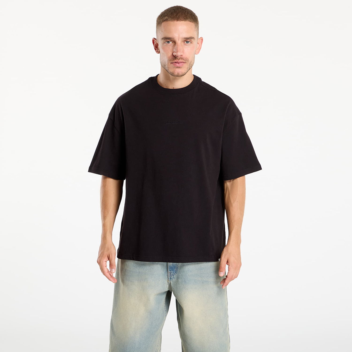 Tričko Mitchell & Ness Mitchell & Ness Branded Script Oversized Tee Čierna | FC9605-MNNBLCK, 0