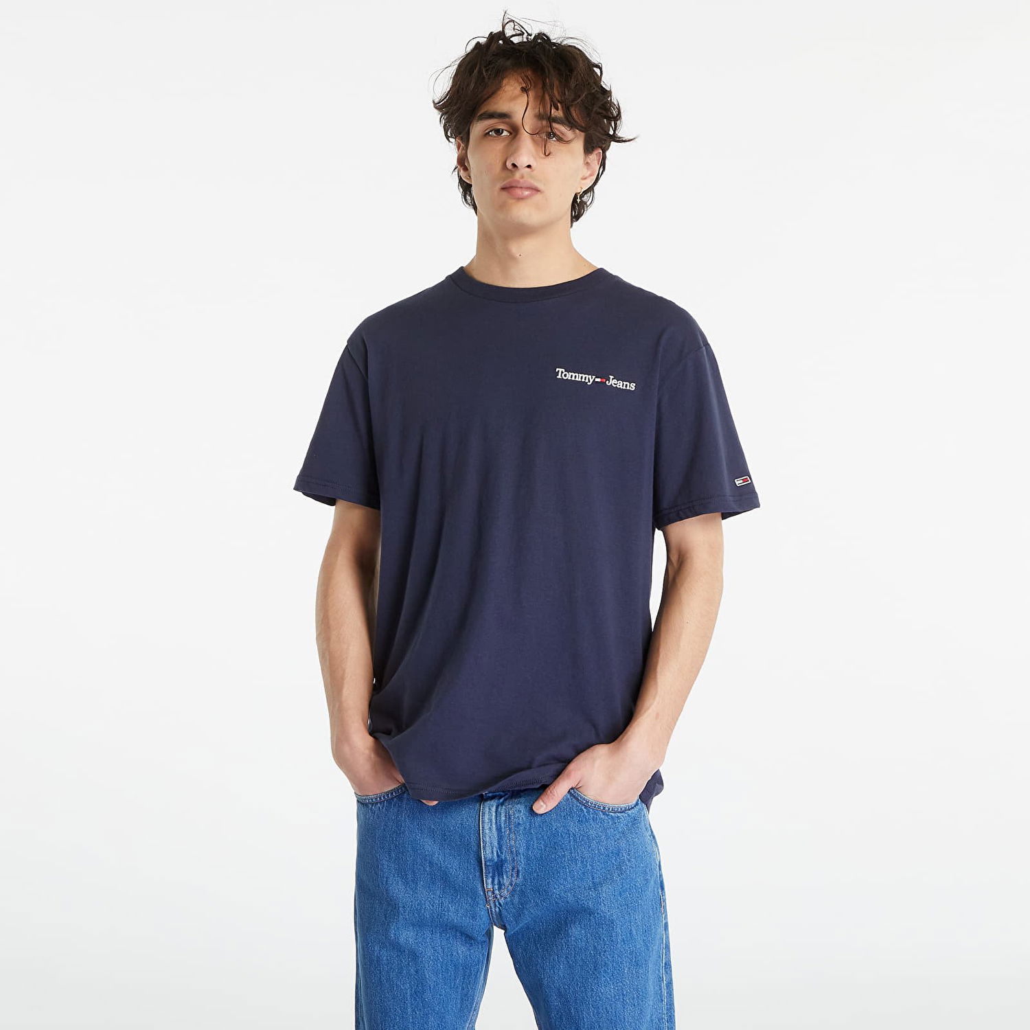 Tričko Tommy Hilfiger Classic Linear Short Sleeve T-Shirt Navy | DM0DM15790 C87, 1
