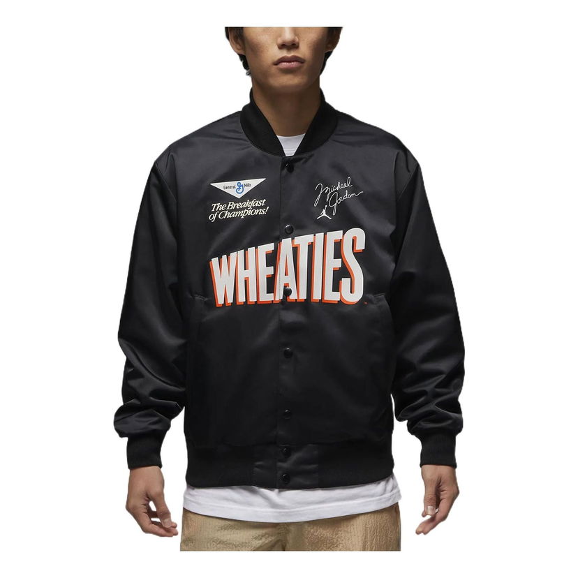 Bomber bunda Jordan Flight MVP Satin Jacket Čierna | DV7579-010