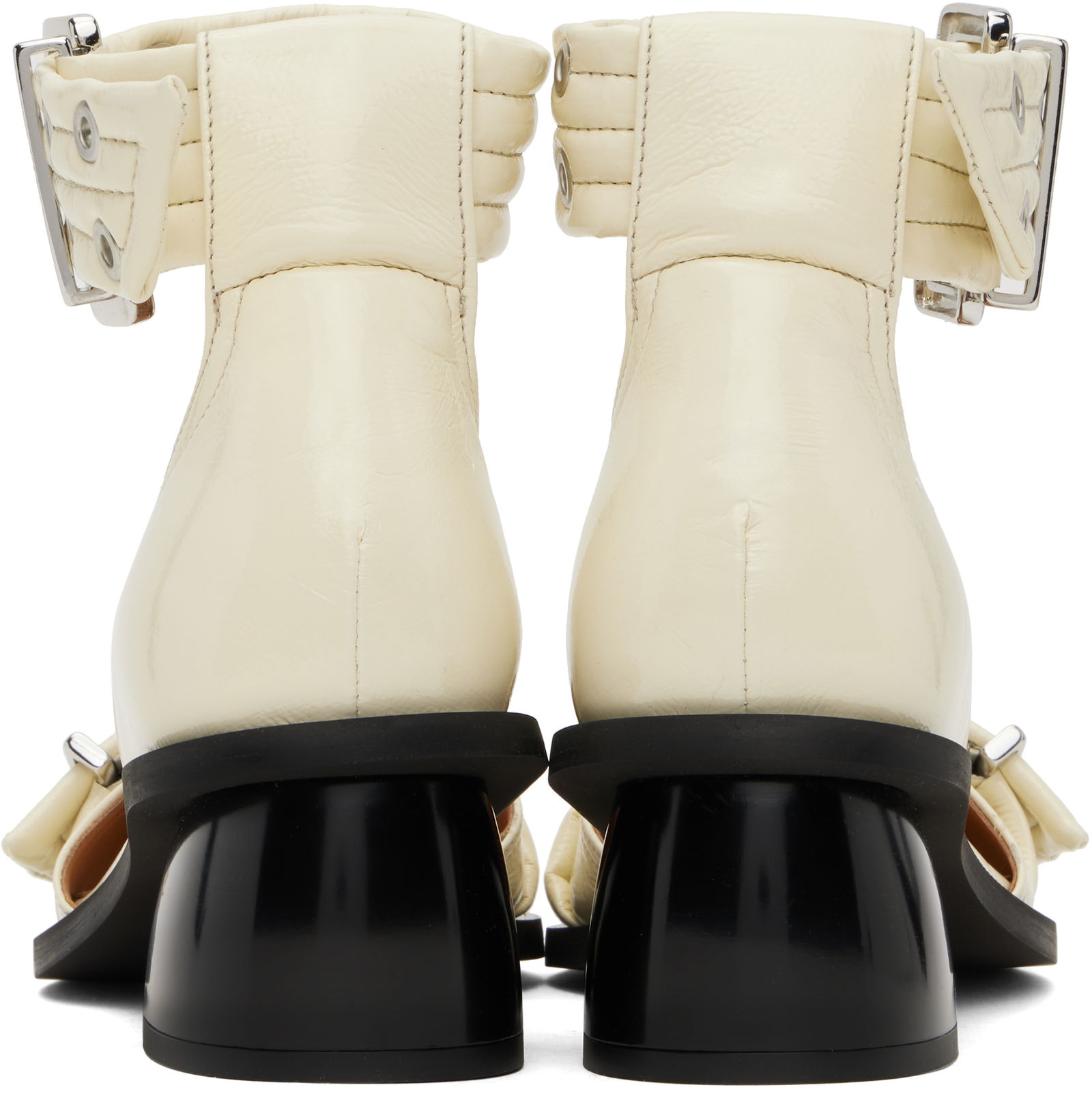 GANNI Buckle Open Cut Heels